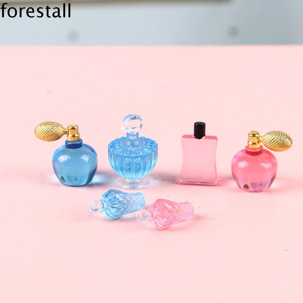 ESTALL 6Pcs/Set Mẫu nước hoa Nhà búp bê mô hình nước hoa Tỷ lệ 1:12 Hồng/Xanh dương Nước hoa nhà búp bê mini Dễ thương Nhựa Mô hình nội thất Nước hoa thu nhỏ Nhà búp bê thu nhỏ