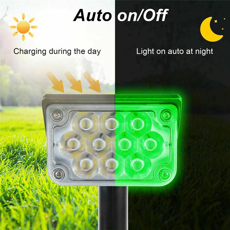 (SXPF) Solar Spotlight Solar Garden Light Solar Power Outdoor Green Light IP65 for Yard Decor