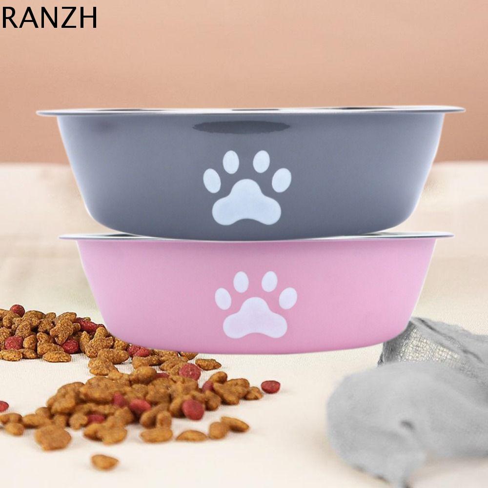 RANZH Sức chứa lớn Bát cho chó bằng inox Chống trượt Không gỉ Bát nước cho chó Khay uống thức ăn cho chó Hai Lớp Bát thức ăn cho chó Dành cho chó con mèo