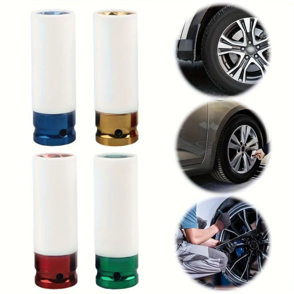 TI9P Chống trầy xước Ổ cắm vít lốp xe Không trượt Chuyên nghiệp Bảo vệ bánh xe Công suất lớn 1/2 inch Ống tay cờ lê Sửa chữa bánh xe