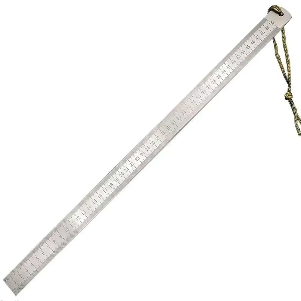 Deli Thước Kẻ Inox 53cm - Dày 5mm Chống Mòn Không Phai Màu Dùng Được Ở Văn Phòng Xưởng