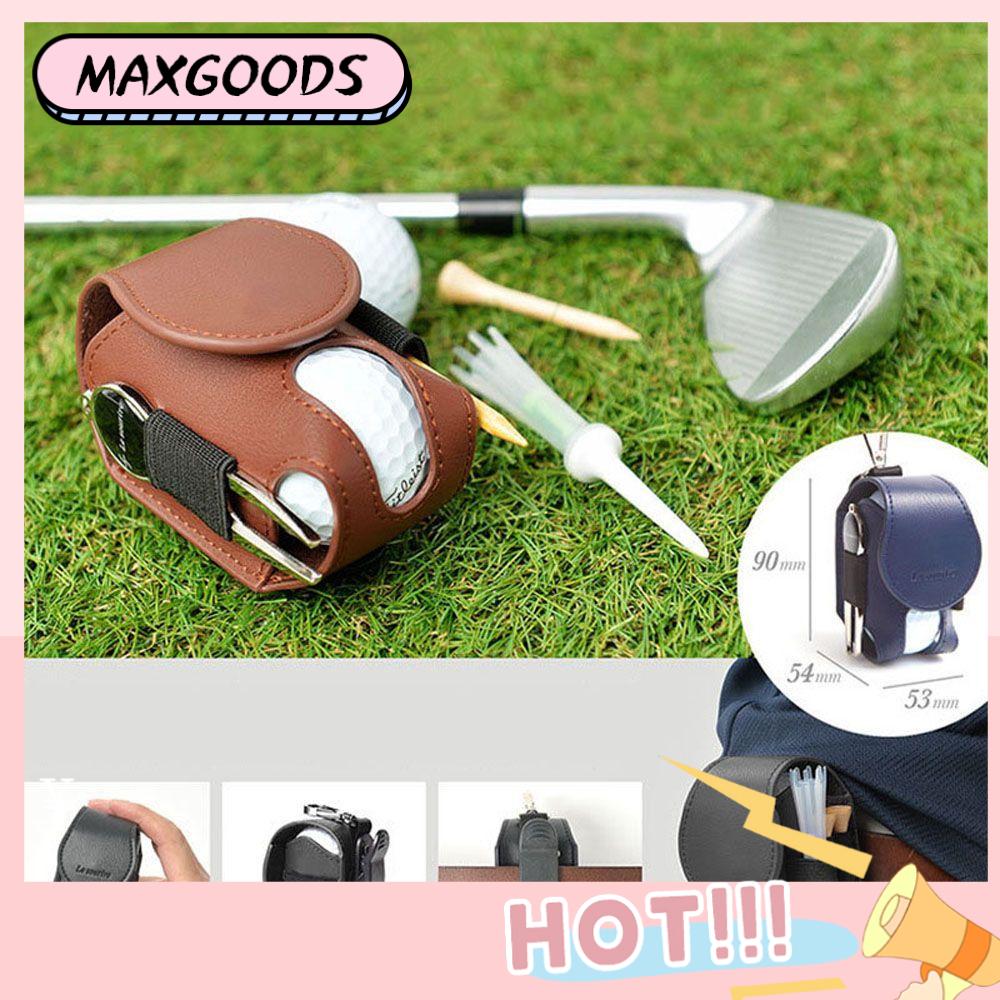 MAXG Đầy màu sắc PU Da Xách tay Eo Chủ Golf Túi Bóng Lưu trữ Golf TEE Trường Hợp