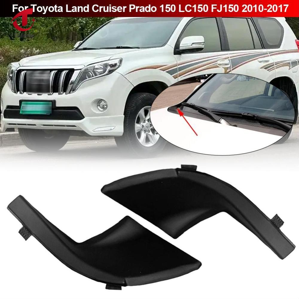 Teabelle xe phía trước bên kính chắn gió cowl Bọc Góc TRIM gạt nước TRIM Bìa nắp cho Toyota Land Cruiser Prado 150 lc150 fj150 2010-2017