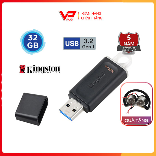 { Sale tặng tai nghe trùm đầu } USB Kingston 32G USB 3.0 Speed 100Mb/s bảo hành 5 năm FPT - Bền Bỉ - Tốc Độ Cao - Tương Thích 2.0 và 3.0 - vpmax