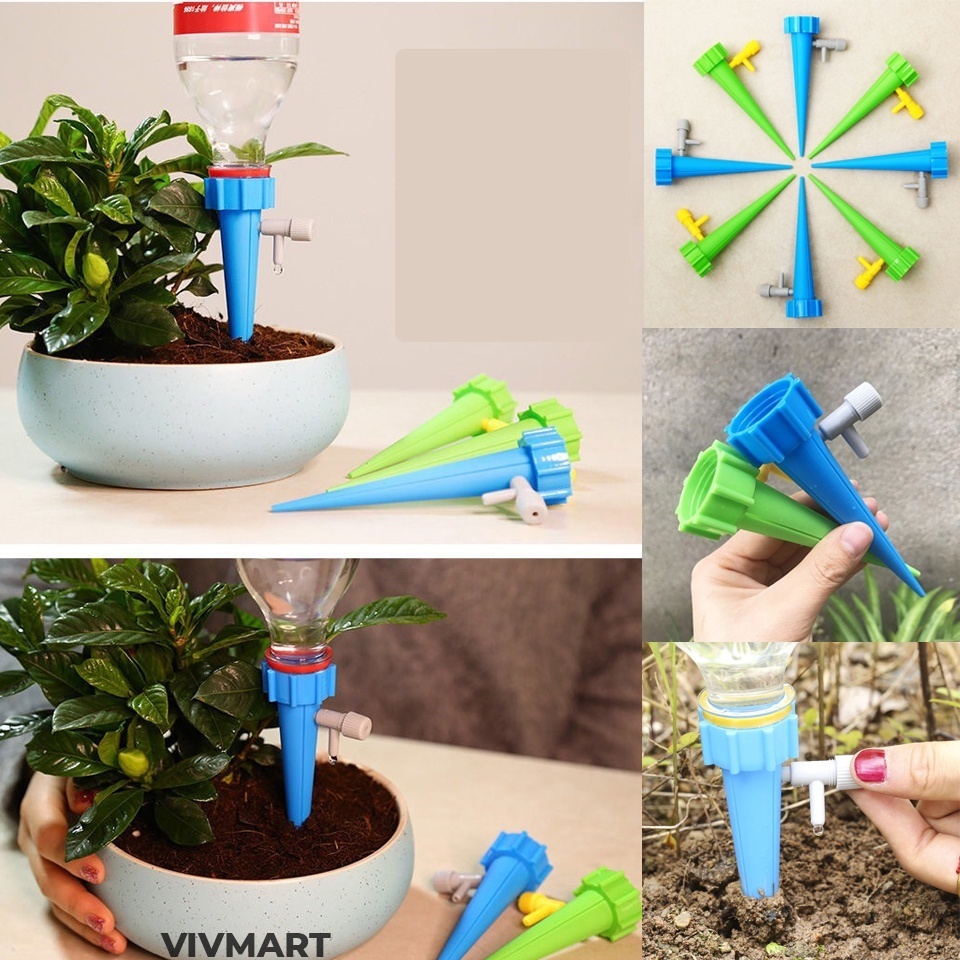 Dụng Cụ Tưới Cây Nhỏ Giọt Tự Động gắn chai - Đầu tưới cây thông minh tự động nhỏ giọt