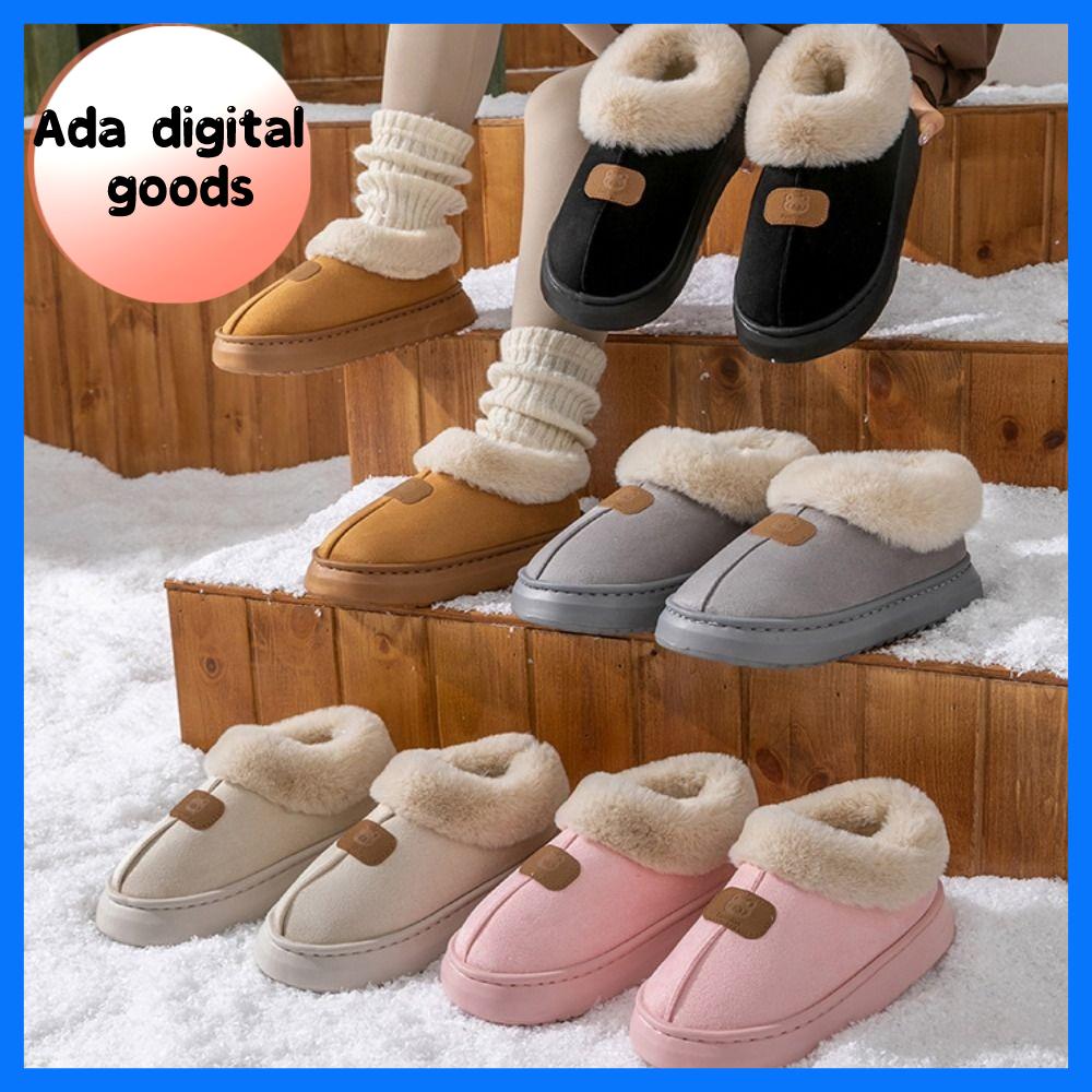 ADG Mềm mại Giày tuyết Lông thú giả Đồ nhồi bông Giày cotton Thời trang Thoải mái Giày cao cổ Mùa thu và mùa đông