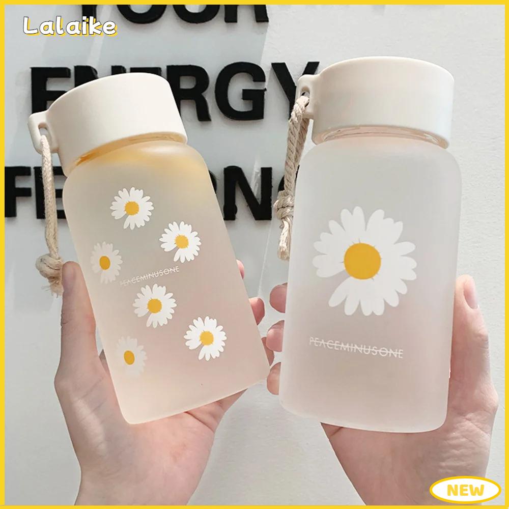 LALAIKE 500ml Chai nước Chú gấu nhỏ Hoa Cúc Cốc uống nước Dễ thương Trong suốt Cốc trà thể thao Học sinh nam nữ