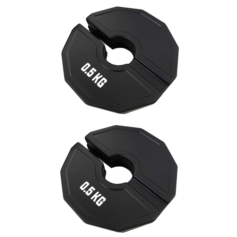 [Lapurer]Fractional Weight Plates Rubber 2PCS 0.5KG Gym Micro Plates Dumbbell Add-on Change Black