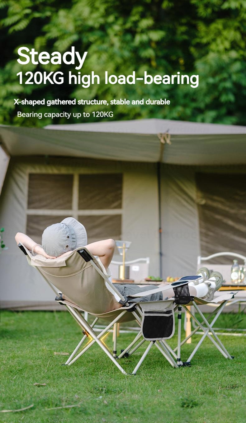 Naturehike 2 in 1 Reclining Foldable Camping Chair With