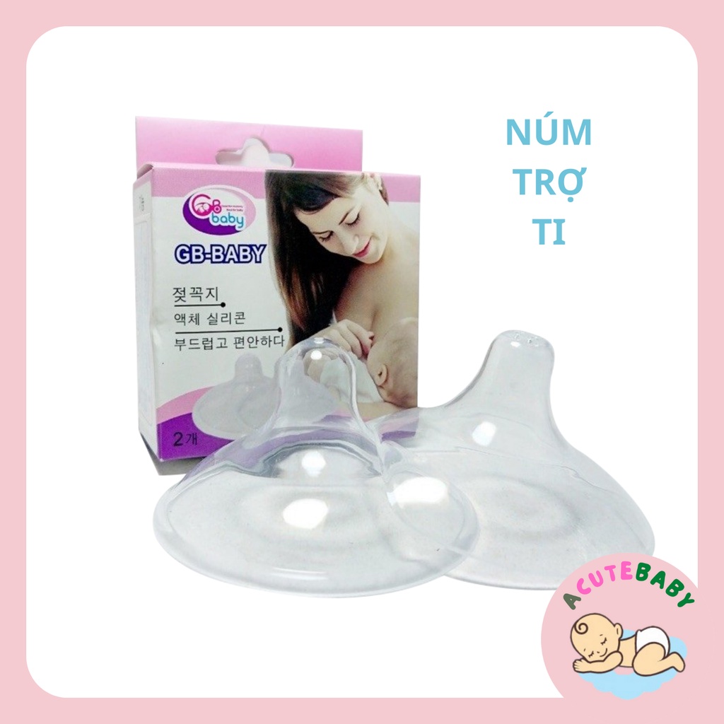 Núm trợ ti cho mẹ silicon GB-Baby Hàn Quốc, hộp 2 miếng