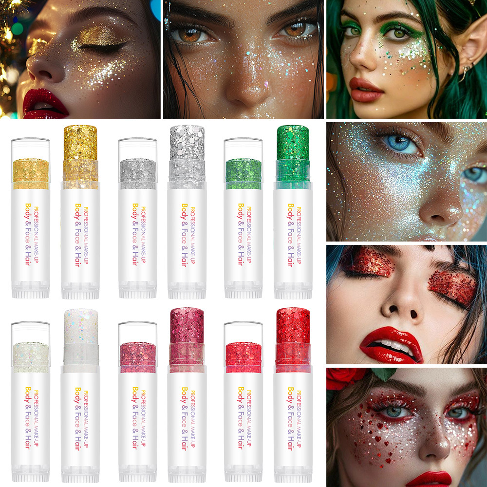 6pcs Glitter Mermaid cân, Trang điểm chuyên nghiệp, Cơ thể & khuôn mặt & tóc, Holographic Sequins khuôn mặt Sparkle Glitter Gel Neon trang phục, Glitter bóng cao, thích hợp cho nhiều nơi khác nhau, Body Glitter Trang điểm giai đoạn rực rỡ