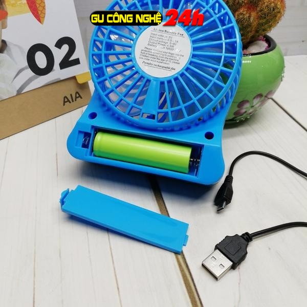 Quạt sạc tích điện usb mini fan + tặng 1 đèn led usb