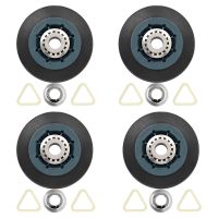 【uhunhn】-4Pack W10314173 Dryer Drum Roller Replacement for Dryer Compatible with WPW10314173 Roller Drum Support Kit Dryer Replacement Parts Accessories