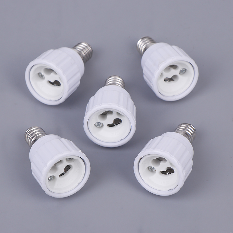 Store HHDKE4 1 5PCS dẫn ánh sáng đèn chủ chuyển đổi Trắng E14 để GU10 gốm cơ sở vít bóng đèn ổ cắm Adapter dẫn tiết kiệm ánh sáng Halogen đèn cơ sở