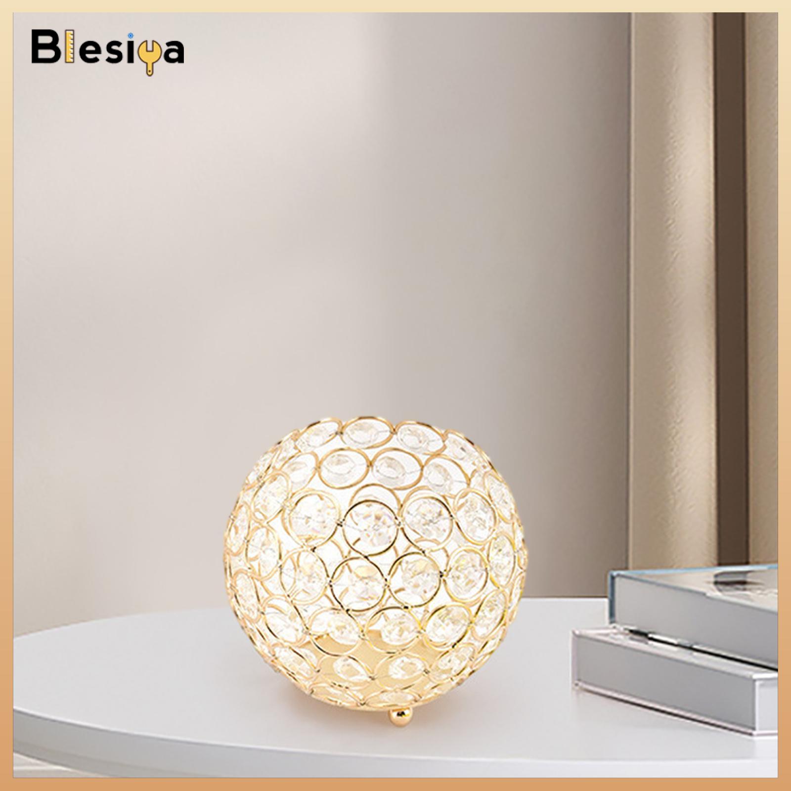 Blesiya Crystal Lampshade Hollow Library Chandelier Reading Lamp Round