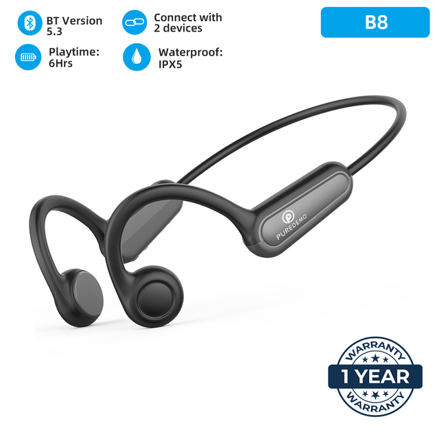erwetg Real Bone Conduction Earphone Type-C Wireless Bluetooth Headphone Waterproof Sport Headset wi
