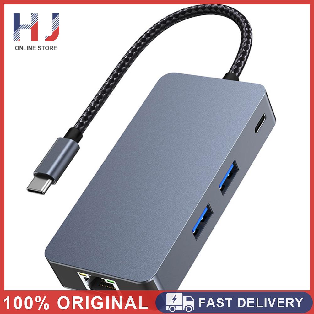 4K 60Hz Hub Để HDMI Tương Thích Bộ Chuyển Đổi USB 3.2 Loại C Hub USB Pd 100W trạm nối 1000M Cổng Cho MacBook iPad Xiaomi
