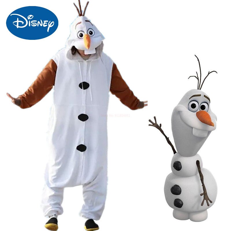 Frozen Olaf Snowman Cosplay Costume Anime Children Pajamas White Jumpsuit
