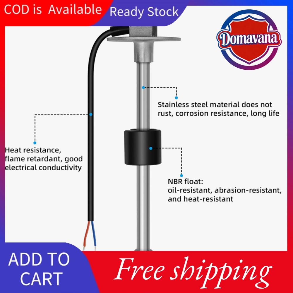 Domavana 600MM 0-190ohms Đơn vị gửi nhiên liệu biển Phao nhiên liệu thay thế Cảm biến mực nước cho thuyền Du thuyền Xe tải RV Xe cắm trại Xe máy kéo Giá 626,000 Đồng*Miễn phí vận chuyển