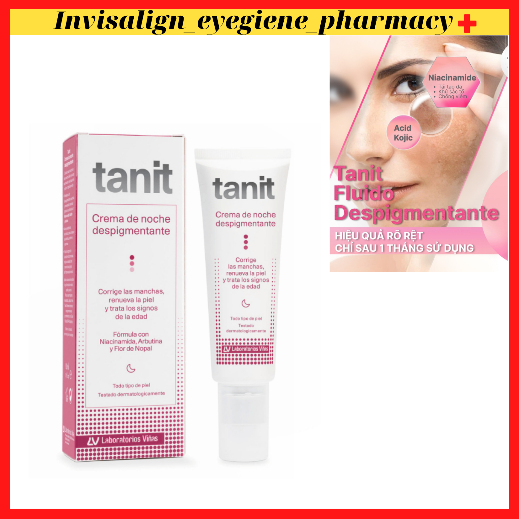 [Hàng cty chính hãng] Kem Dưỡng Mờ ƞám Tanit Depigmenting Night Ban Đêm Mờ ƞám Եàn Nhang Thâm Sạm Sáng Da, Giảm Nếp Nhăn