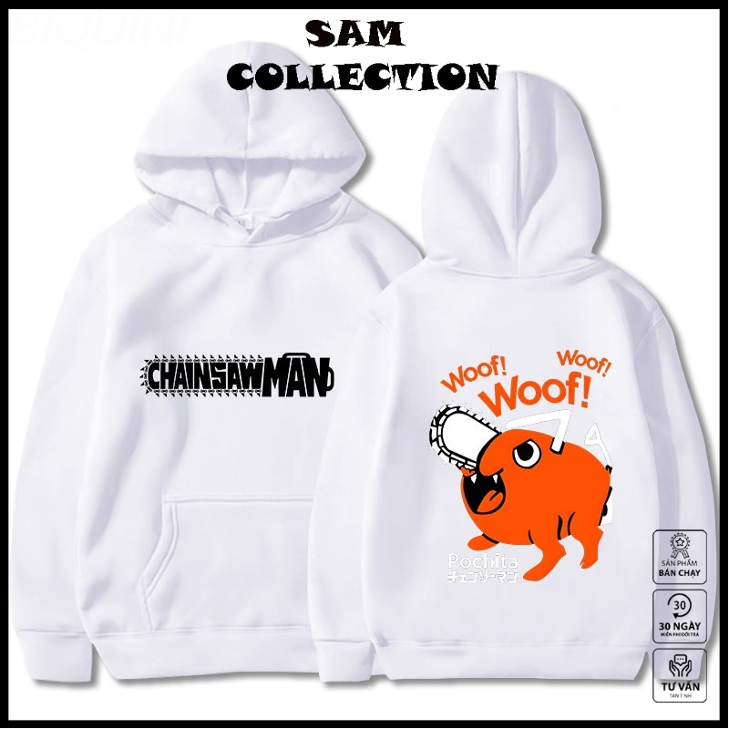 Áo Hoodie Dài Tay In Hình Anime Chainsaw Man Pochita Cho Bé Trai