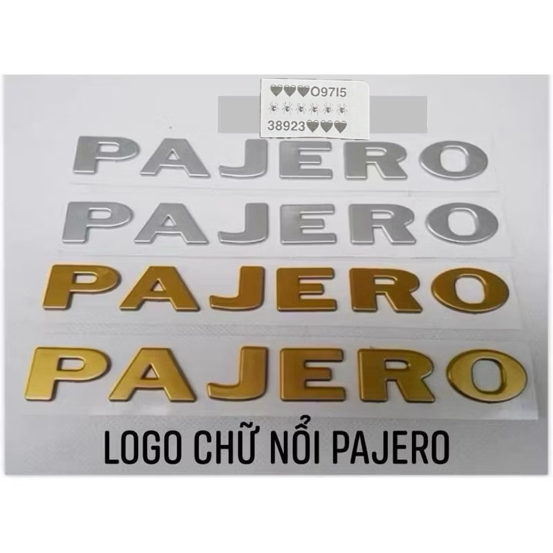 LOGO CHỮ PAJERO CAO CẤP GIÁ RẺ
