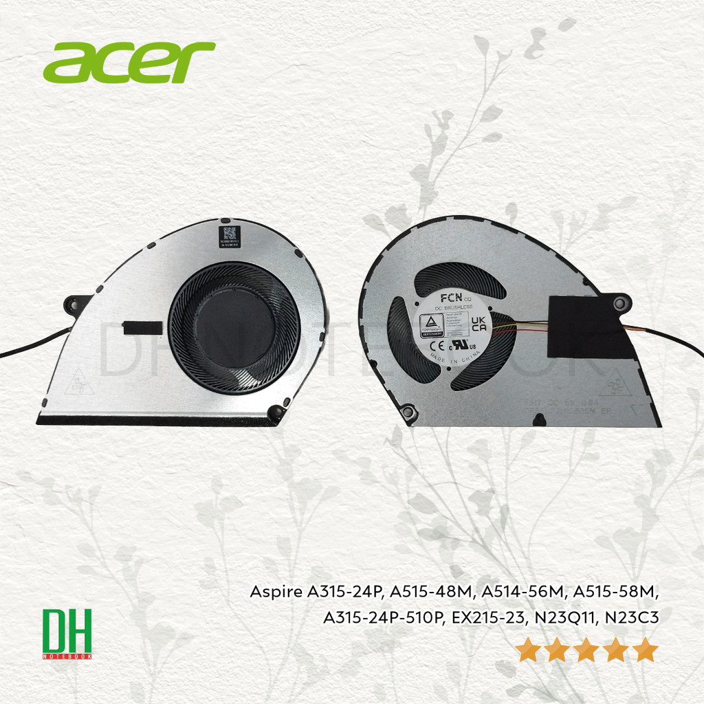 พัดลมระบายความร้อน CPU Acer Aspire A315-24P A515-48M A514-56M A515-58M N23C3 คุณภาพสูง, OEM ราคา 190 บาท*ส่งฟรี