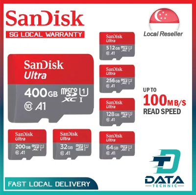 SanDisk Ultra Micro SDXC / SDHC UHS-I A1 Memory Card 64GB / 128GB / 200GB / 256GB / 400GB / 512GB