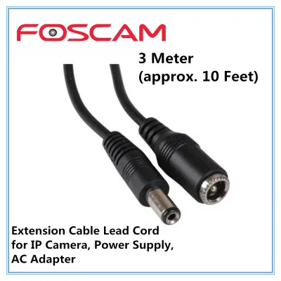 Foscam Extension Cable Lead Cord for IP Camera, Power Supply, AC Adapter