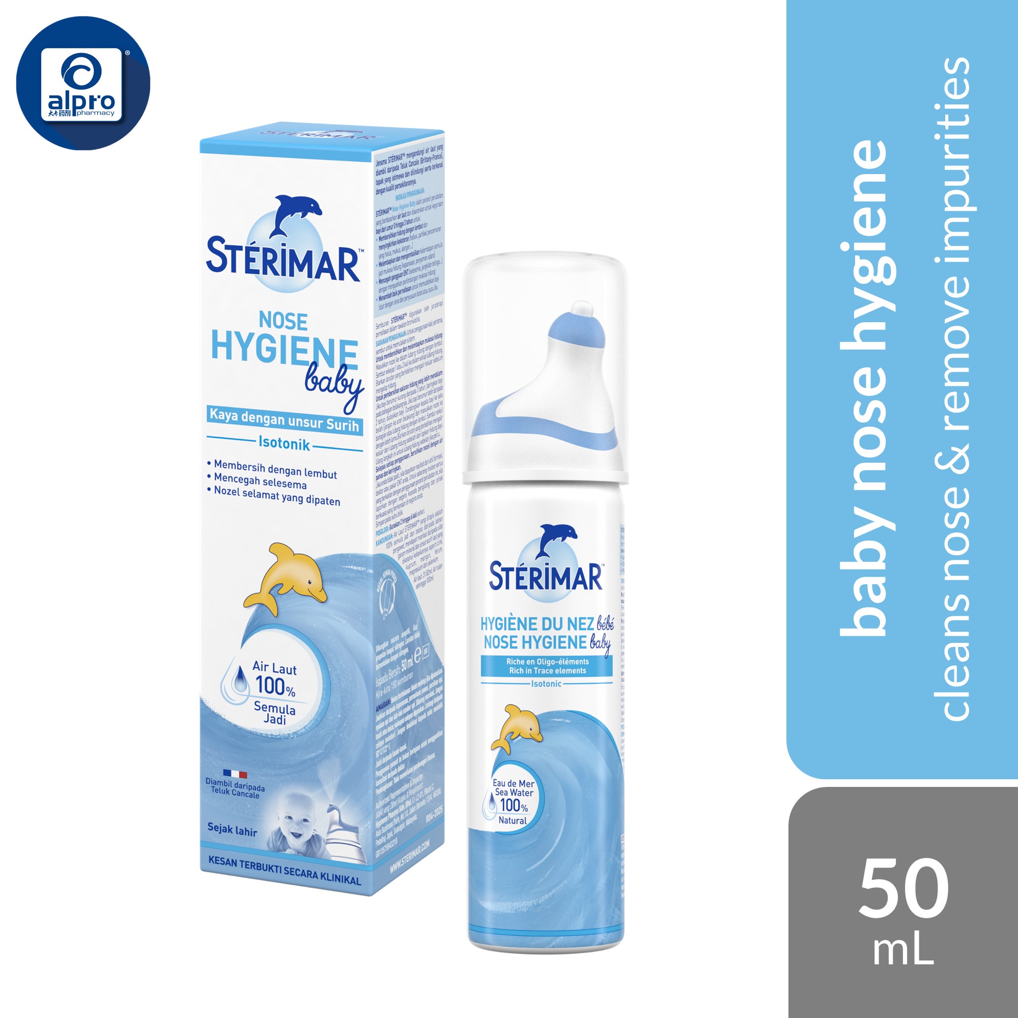 Sterimar Baby Nose Hygiene Isotonic Spray 50mL | Cleans Nose & Remove Impurities