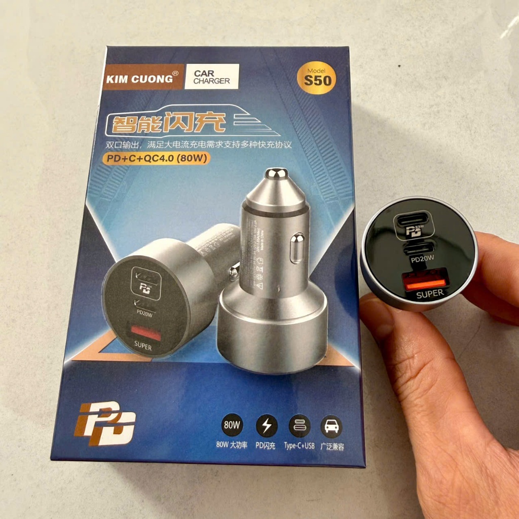 Cốc/ Củ Sạc Nhanh 80W Xe Hơi ô Tô Kim Cương S50 và 3A Remax RCC361 Giá 65,590 Đồng*Miễn phí vận chuyển