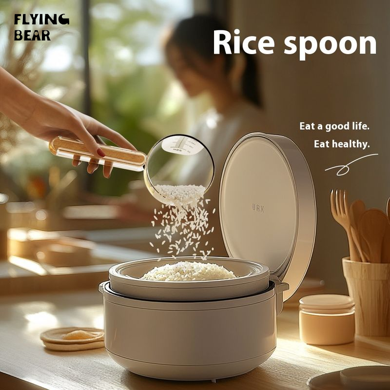 Bay gấu muỗng cơm đa chức năng muỗng cơm cho đào Mì gạo mì muỗng hộ gia đình dài xử lý muỗng định lượng tăng và làm sâu sắc thêm muỗng mì gạo.