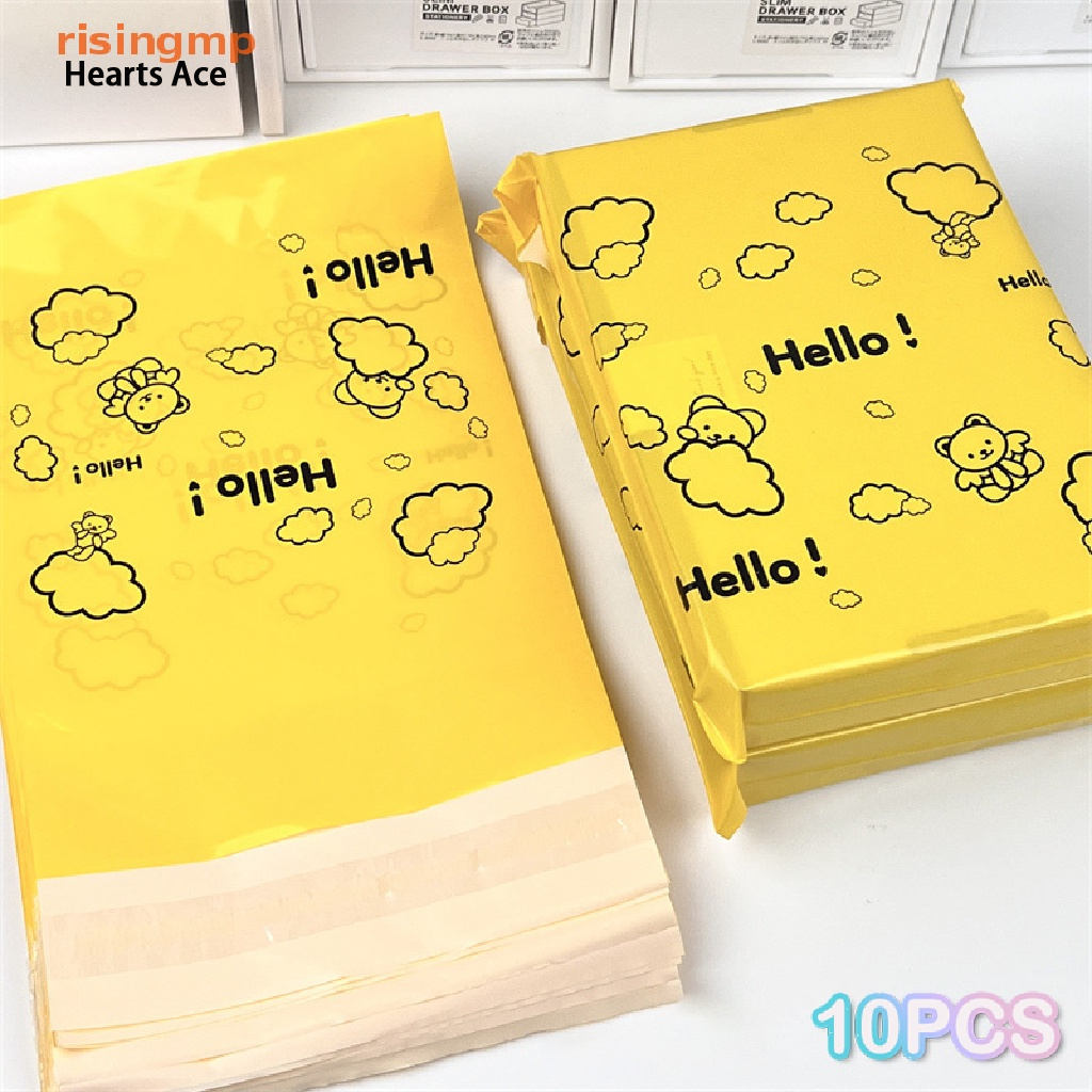 Hearts Ace [risingmp] Set 10 Storage Bag Self - Adhesive Water - Retching Pink Bear Shape Multiple Color ราคา 11 บาท*ส่งฟรี