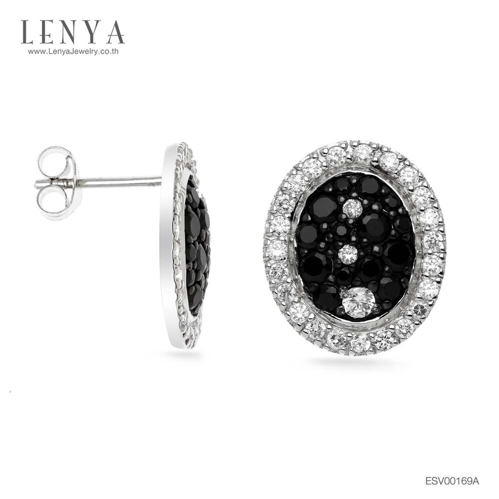 Lenya Spinel Gemstone Earrings Helps Protect from Danger Increase Positive Energy, Size 2.50 Mm, 925 Sterling Silver Body, White Gold Plated. ราคา 4,690 บาท*ส่งฟรี