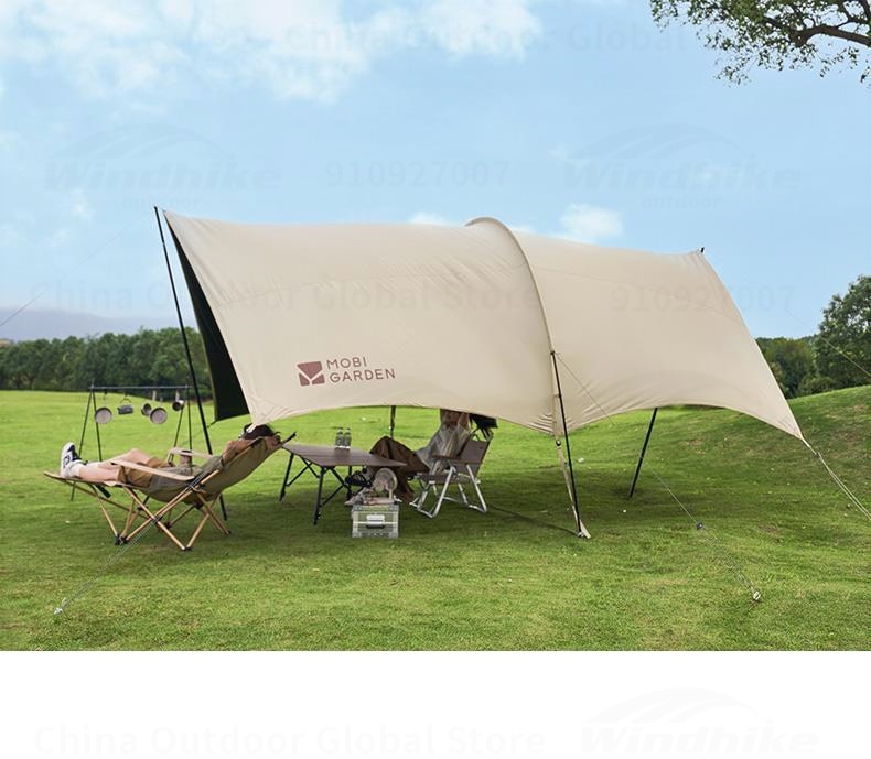 MOBI GARDEN Outdoor Camping Picnic Tent Anti-vinyl Canopy Rain Anti-ultraviolet 50+ Large-size Tunnel-type Oxford View D250 · v49