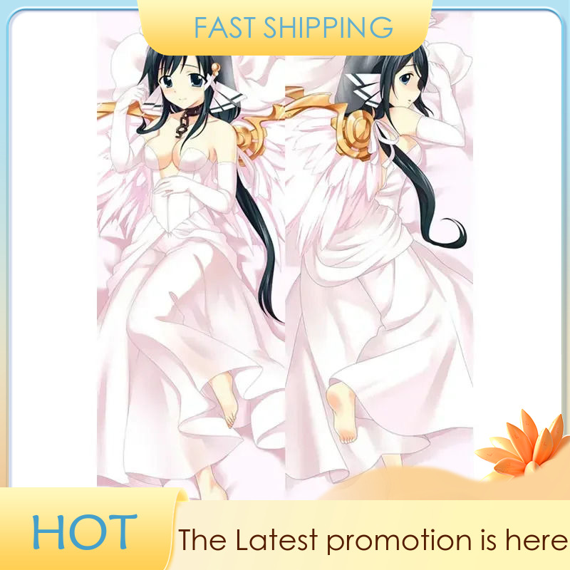 Phim hoạt hình Sora No Otoshimono Icarus/Ikaros Nymph Dakimakura Gối Trường hợp 50X160CM Kích thước 