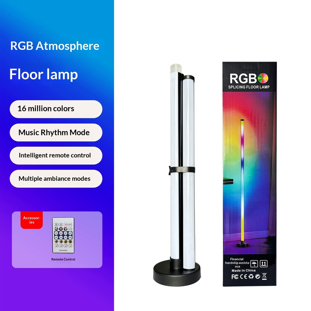 SG RGB Music Sync Floor Lamp with Sound Sensor | Gaming Ambient Light for Living Room Bedroom Corner