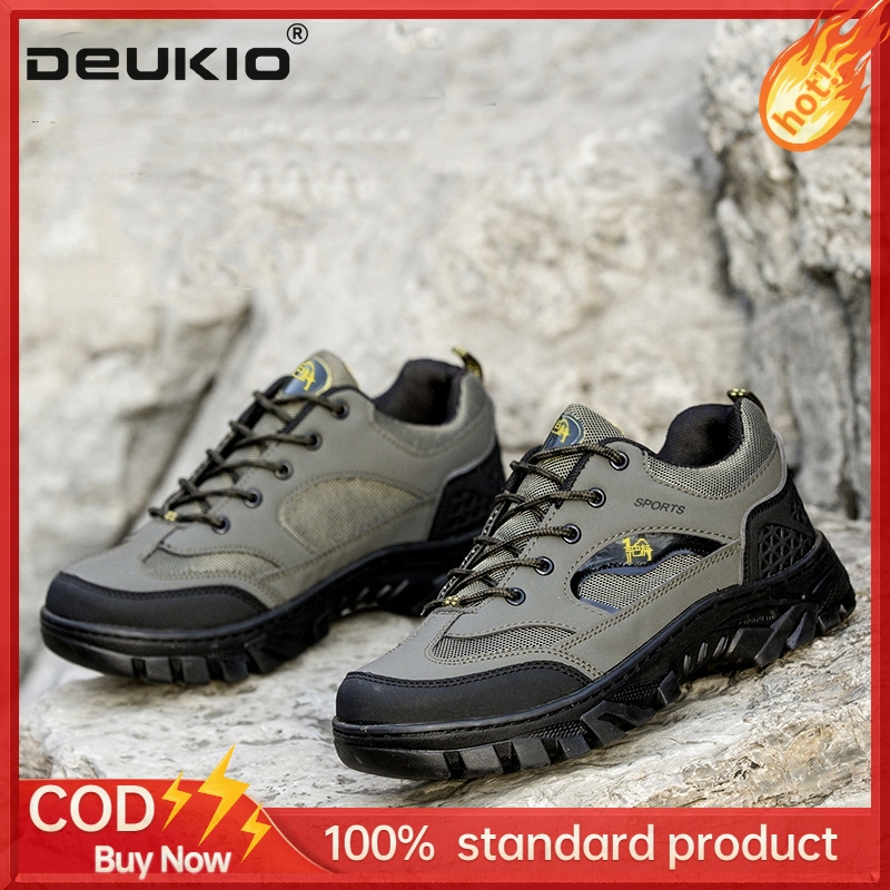 DEUKIO Sneakers, men s shoes, new outdoor hiking shoes, non-slip work shoes