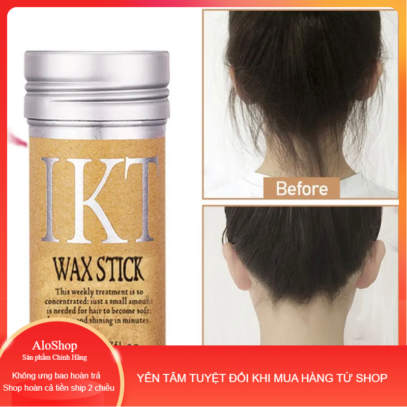 Sáp vuốt tóc Nữ IKT Wax Stick 75g dạng thỏi giữ nếp tóc con keo tạo kiểu tóc nữ tóc trẻ em AloShop