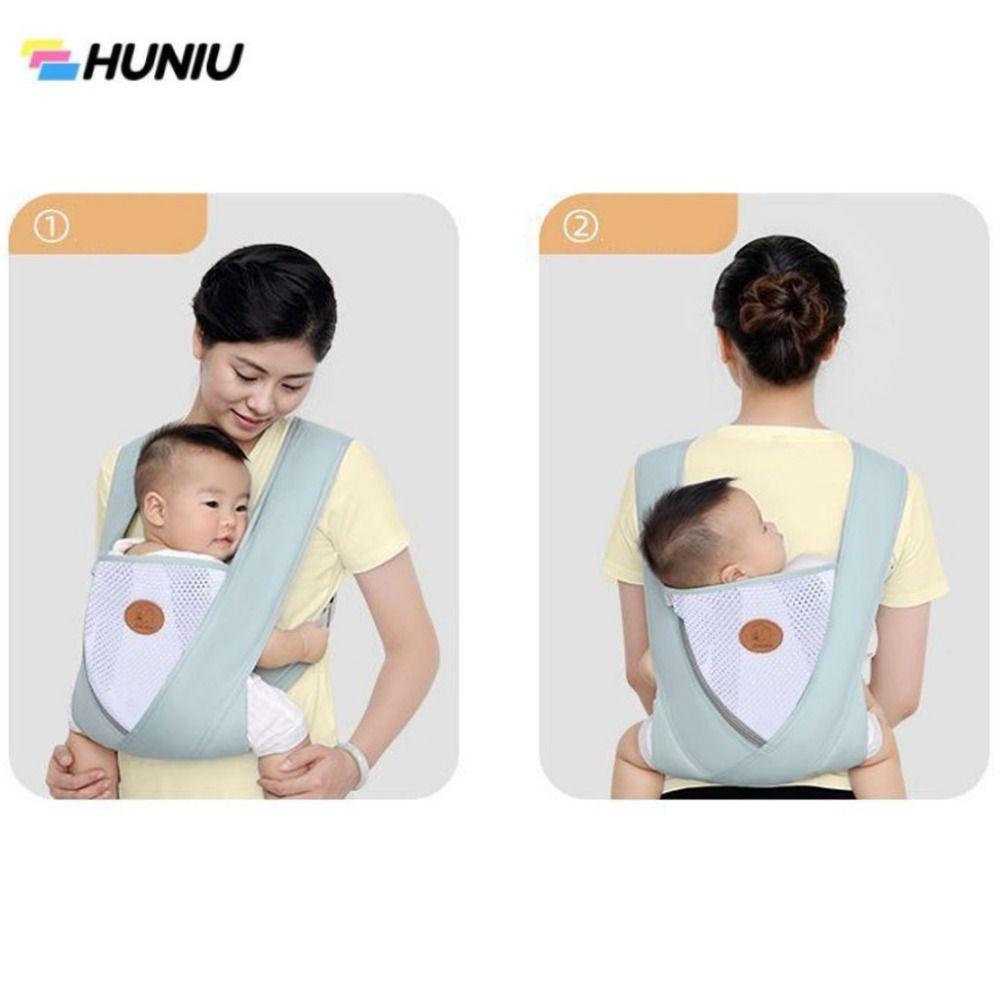 HUNIU ถือด้านหน้าทารกแรกเกิด กระเป๋าใส่ทารก ผ้าคอตตอน กระเป๋าจิงโจ้สำหรับทารก สลิงห่อทารกแรกเกิด ระบายอากาศได้ระบายอากาศ ตาข่ายแบบตาข่าย เป้สะพายหลังทารก ทารกแรกเกิด ราคา 371 บาท*ส่งฟรี