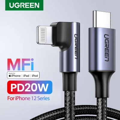 [Apple MFi Certified] UGREEN USB C to Lightning Cable Nylon Braided USB-C to iPhone Lightning Cable 18W Fast PD Charge & Data Sync Compatible for iPhone 12/12 pro,iPhone SE 2, iPhone 11 Pro MAX, 11 Pro 11 X XS XR XS Max 8, iPad Pro 10.5 /12.9, etc