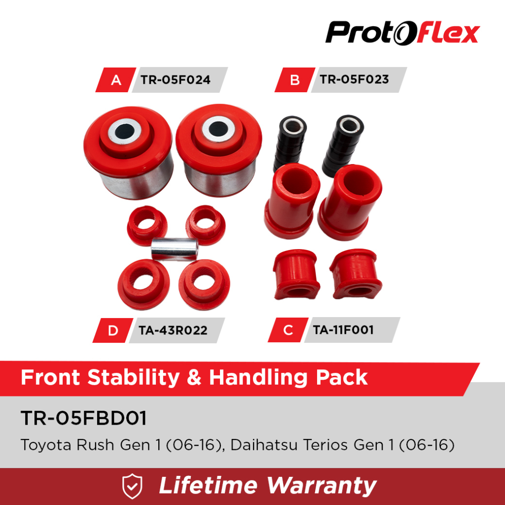 Protoflex Front Stability & Handling Pack Rush Terios Gen 1 06-17 Harga 1,700,000 rupiah*Gratis Ongkir