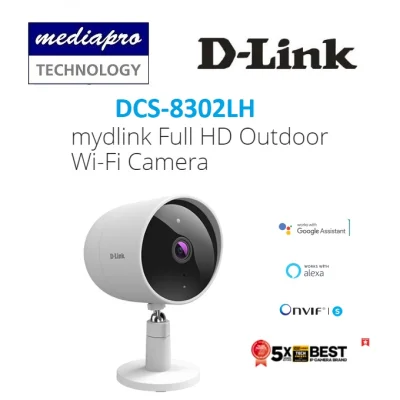 D-LINK DCS-8302LH mydlink Full HD Outdoor Wi-Fi Camera with built-in microphone and speaker - Local D-Link Warranty