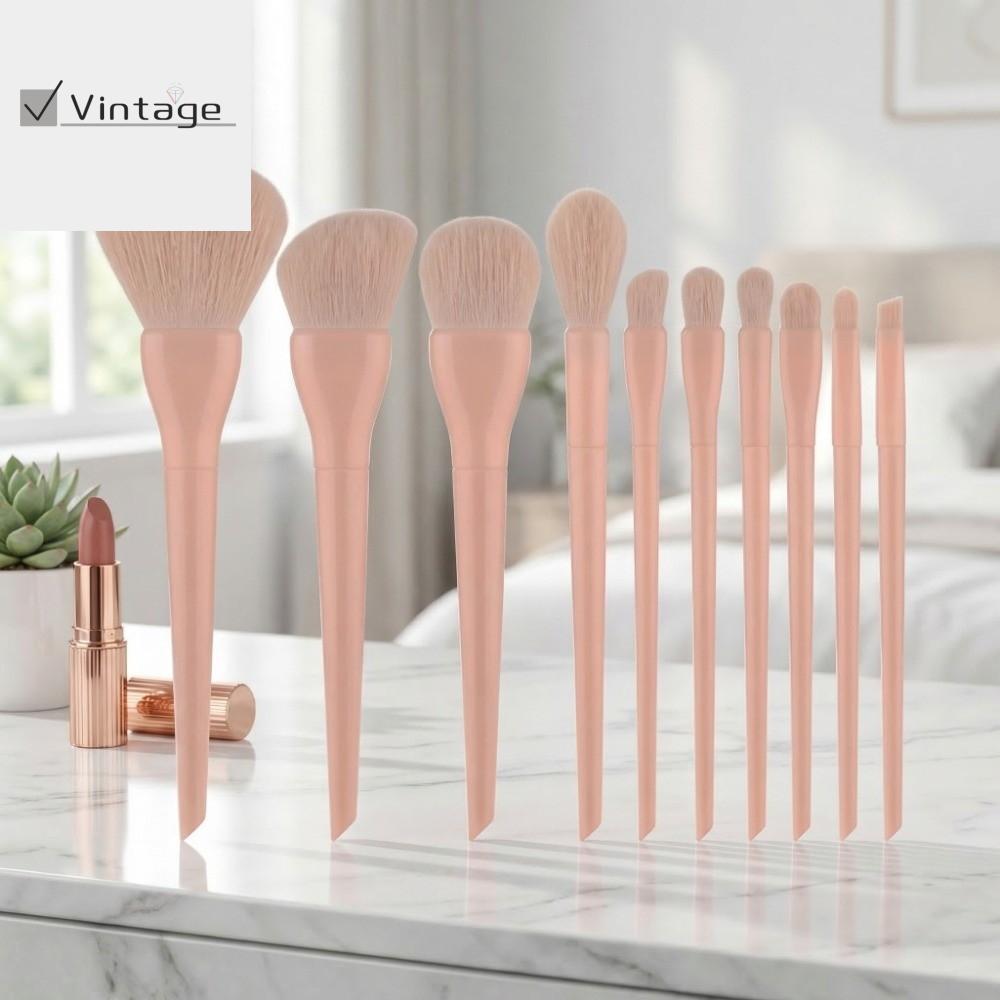 DATURAS Màu Kẹo Cọ trang điểm chuyên nghiệp Dụng Cụ Trang Điểm Lông xù Bộ cọ trang điểm Di động 10 cái Cọ tán phấn mắt Sinh viên