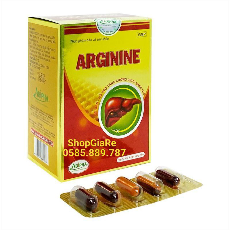 il Arginine Abipha bổ gan, mát gan, giải độc, tăng cường chức năng gan, hạ men gan, gan nhiễm mỡ arginin