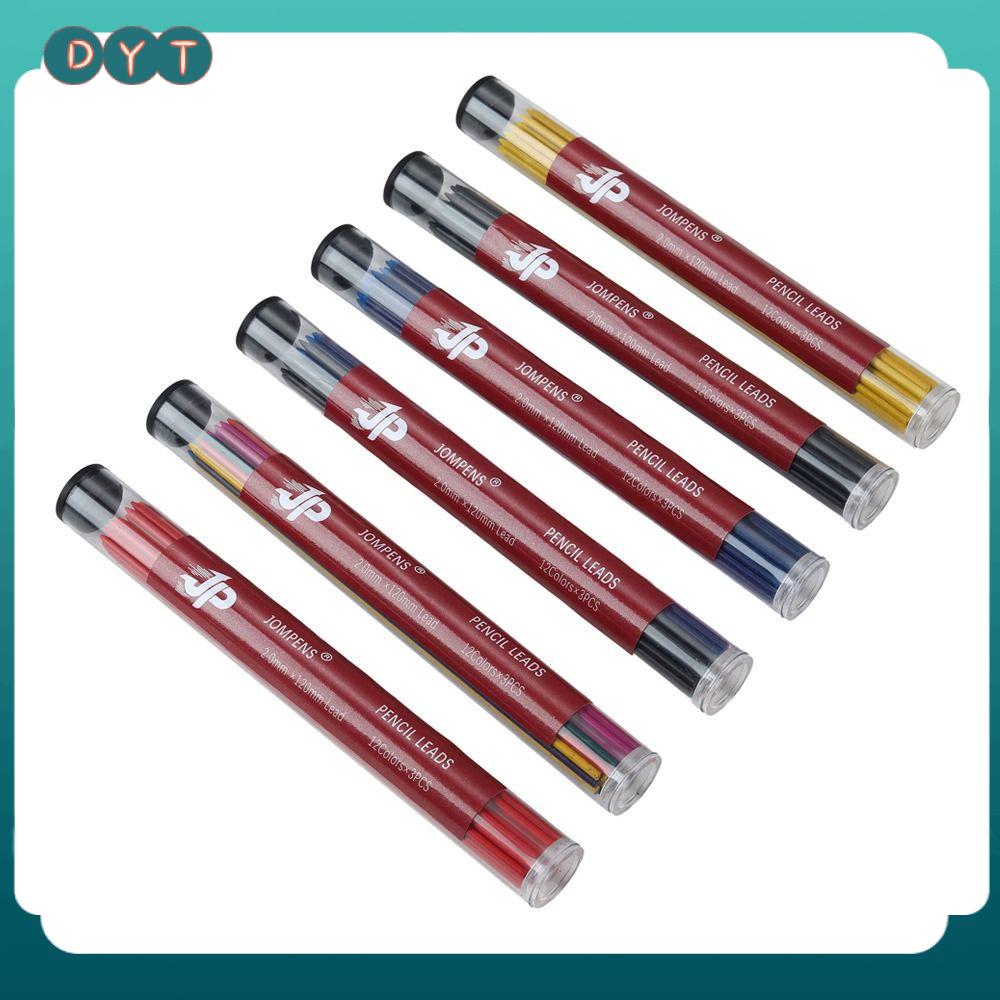 DYT 2B Ruột bút chì Có màu sắc 0,5/0,7/0,9/1,3/2,0mm Ruột bút chì cơ Chuyên nghiệp Dụng cụ vẽ phác thảo nghệ thuật  thay thế bút chì Propelling