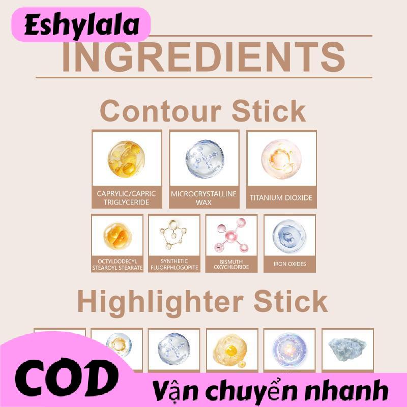 Eshylala Kép Kết thúc Đường Cong Thanh High Và Kem Che Khuyết Điểm Cho Khuôn Mặt Và Mũi Hoàn Hảo Cho Xác Định Xương gò má Hàng Ngày Trang Điểm Yếu Tố Cần Yếu Tố