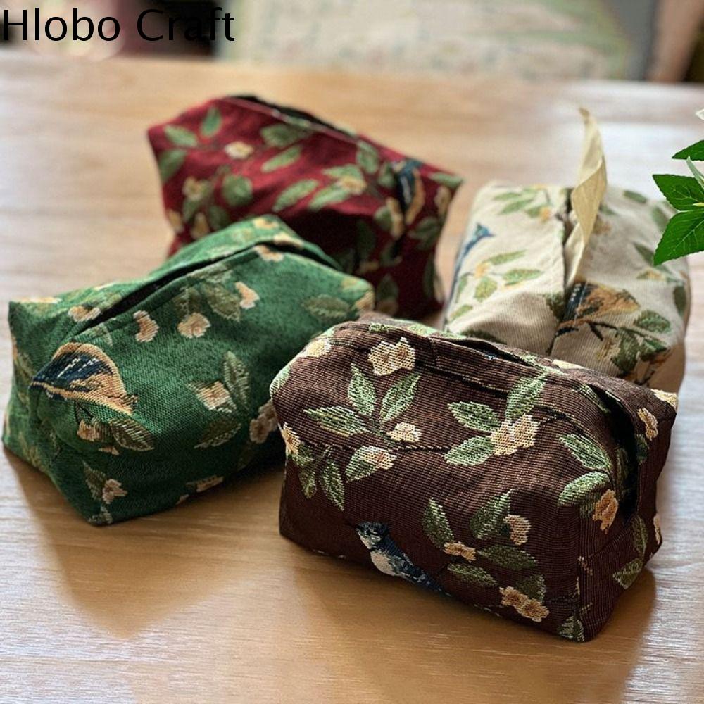 HLOBO Thân thiện với làn da Túi khăn giấy để bàn Có thể giặt Polyester Túi Khăn Giấy Họa Tiết Sáng Tạo Họa tiết hoa Hộp khăn giấy hoài cổ Phòng khách