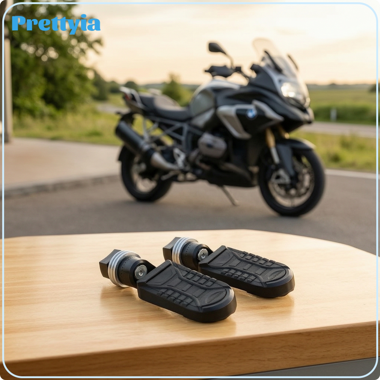 Prettyia Textured Motorcycle Rear Passenger Foot Pegs Adjustable Footpeg Rotatable Footpegs Sturdy for Highway Riding ราคา 5,433 บาท*ส่งฟรี
