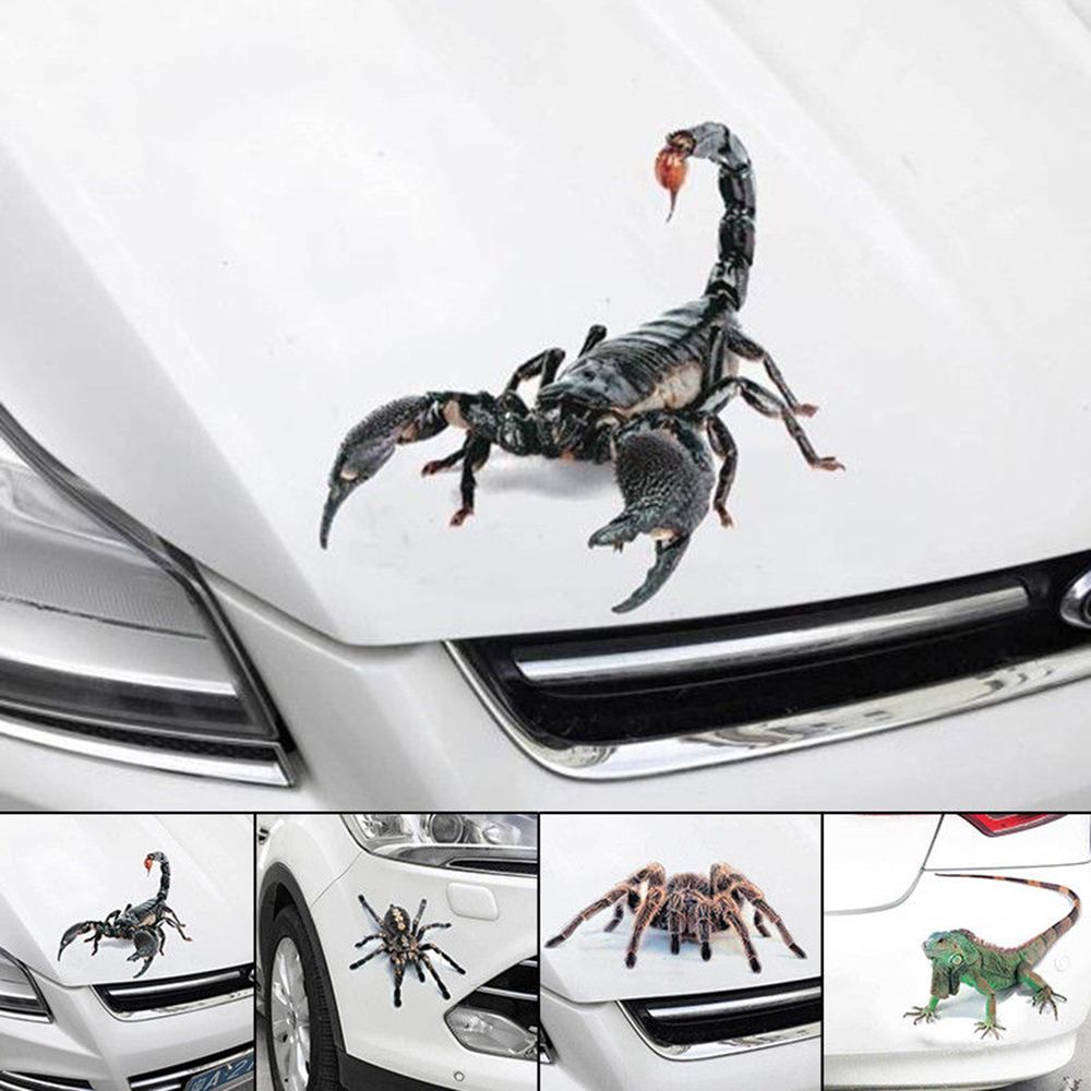 ARCHER LEVEL72EL0 3D Gift Vehicle Hood Decal Car Sticker Spider Crawling
